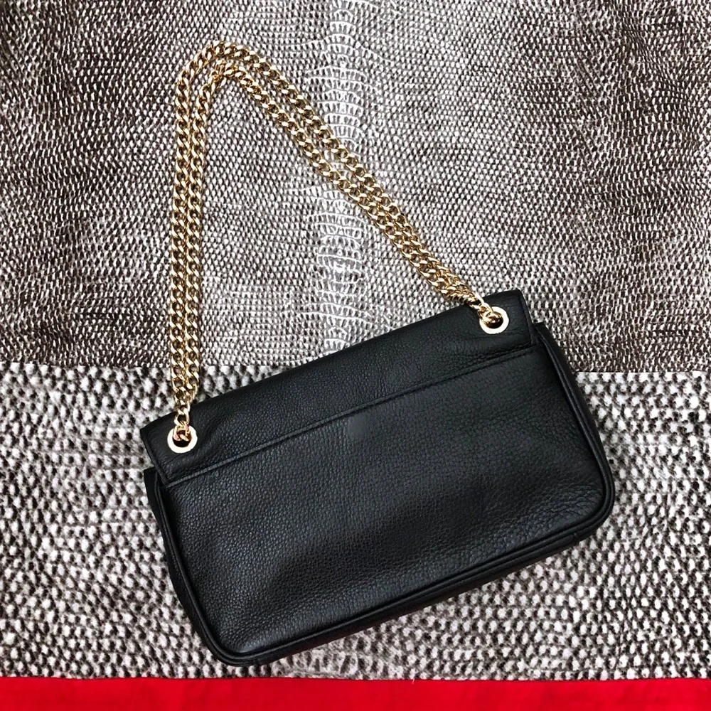 NEW MICHAEL KORS Black Leather Evening Bag